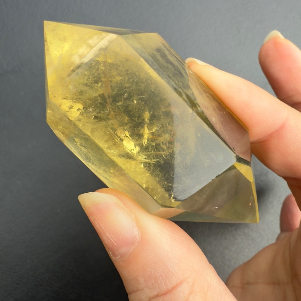 High Quality Citrine Double Terminated Point - Picture 5 of 6